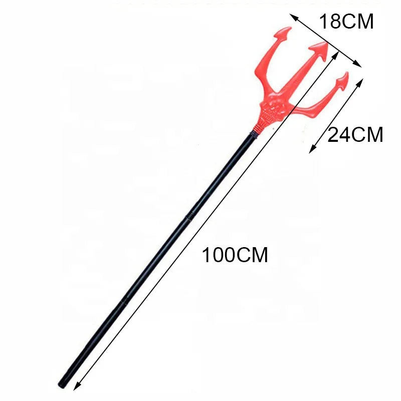 Halloween &amp; Day of the Dead Funny Halloween Props Plastic Sickles and Forks and Plastic Axes Plastic Devil Weapons 