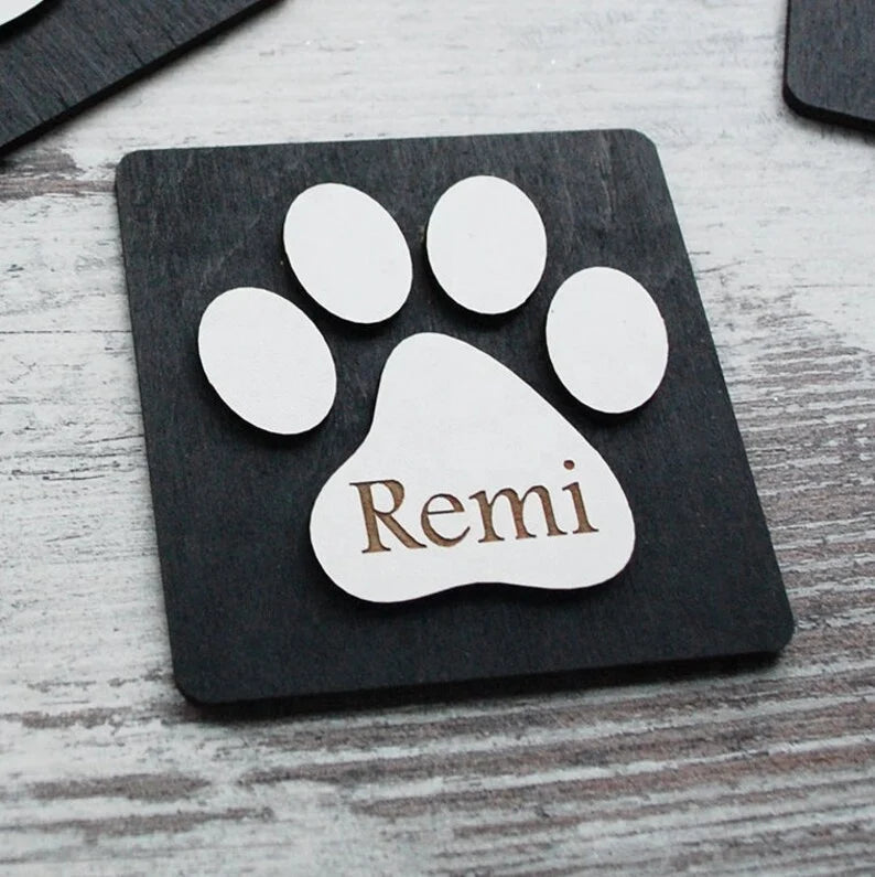 Pet Festival, Personalized Paw Prints Scrabble Paw Prints Logo Dog Gifts Claw Wood Jewelry