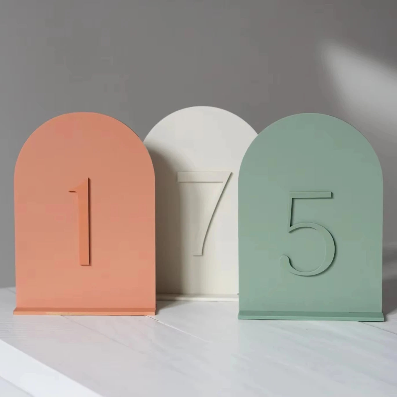 1 Wedding party, reflective acrylic wedding table number, monochrome wedding event decoration table setting logo sage green acrylic table number 