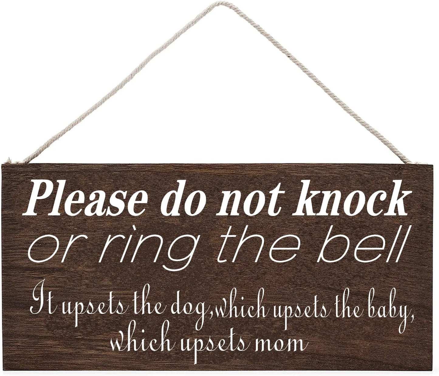 Pet festival, the baby sleeps to sign for the front door, please do not knock or ring the bell, which breaks the dog does not ring the doorbell sign.