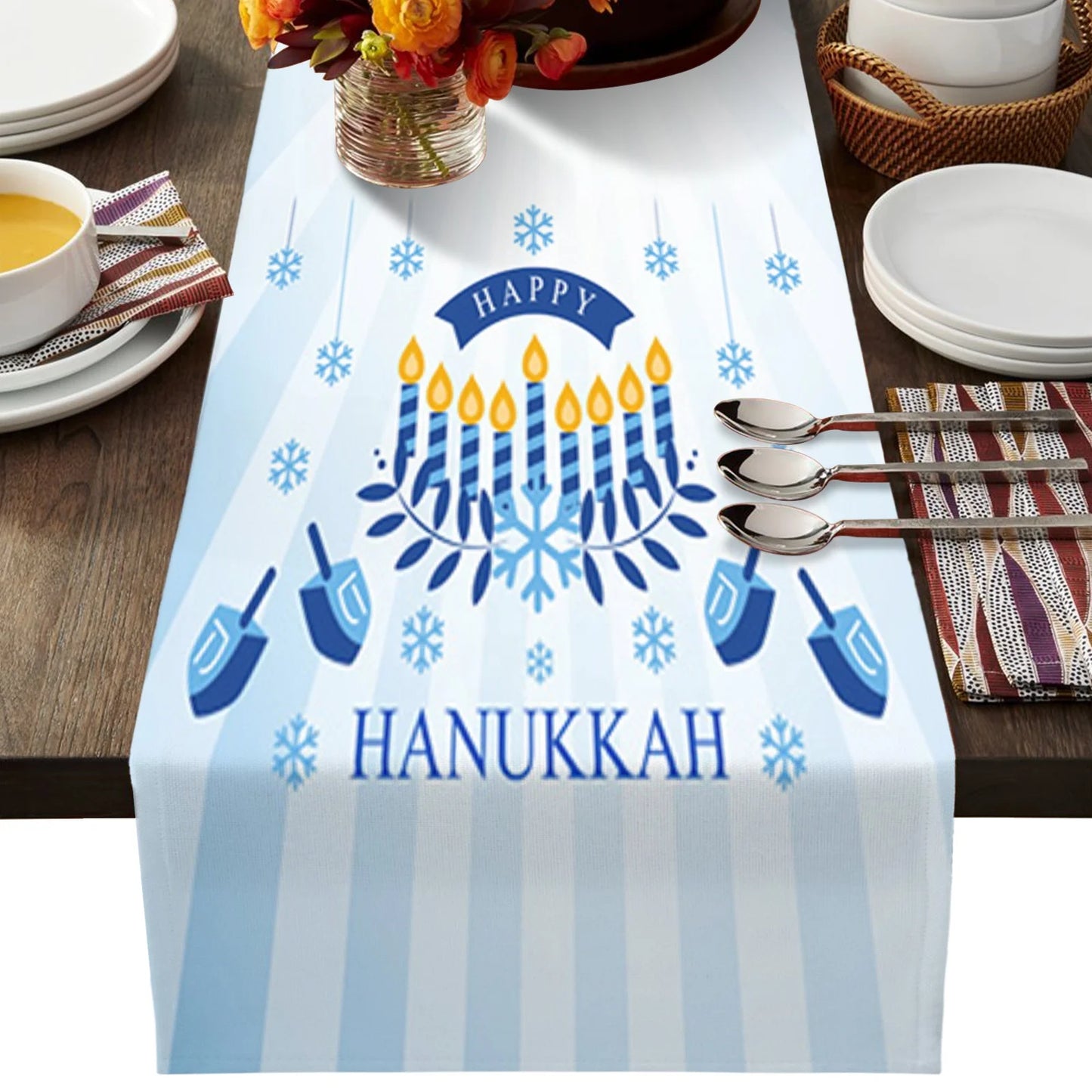 Jewish Hanukkah Candlestick Kitchen Table Decoration Happy Hanukkah Candlestick