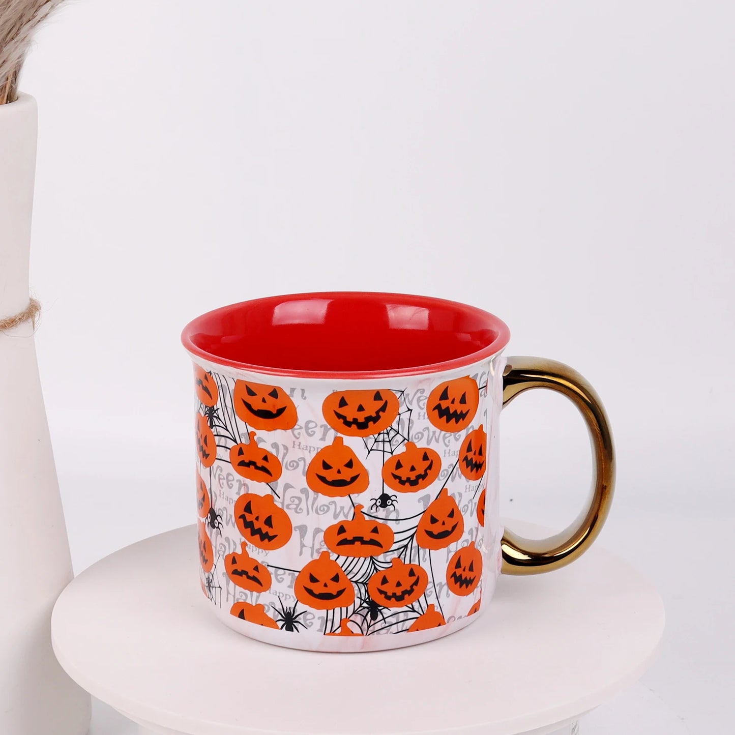 New coffee cup released white porcelain ceramic teacup Halloween sublimation milk coffee cup new custom sublimation cup