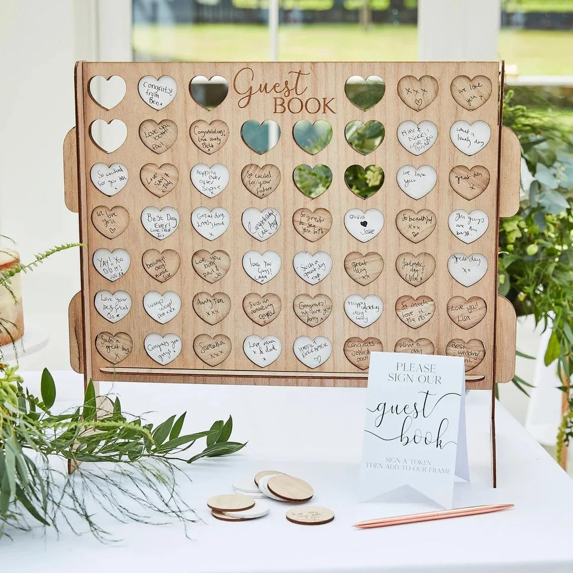 1 wedding party, creative wooden signage party wedding decoration memory sign wedding gift creative wooden wedding heart guestbook