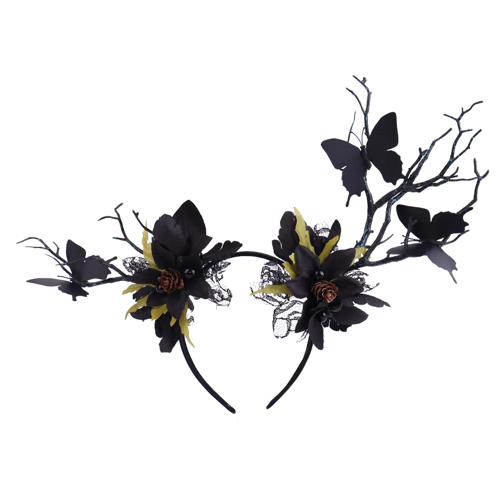 Halloween & Death Day Gothic Skull Hairhoop Halloween Dress up Headband Theme Party Cosplay Hairband