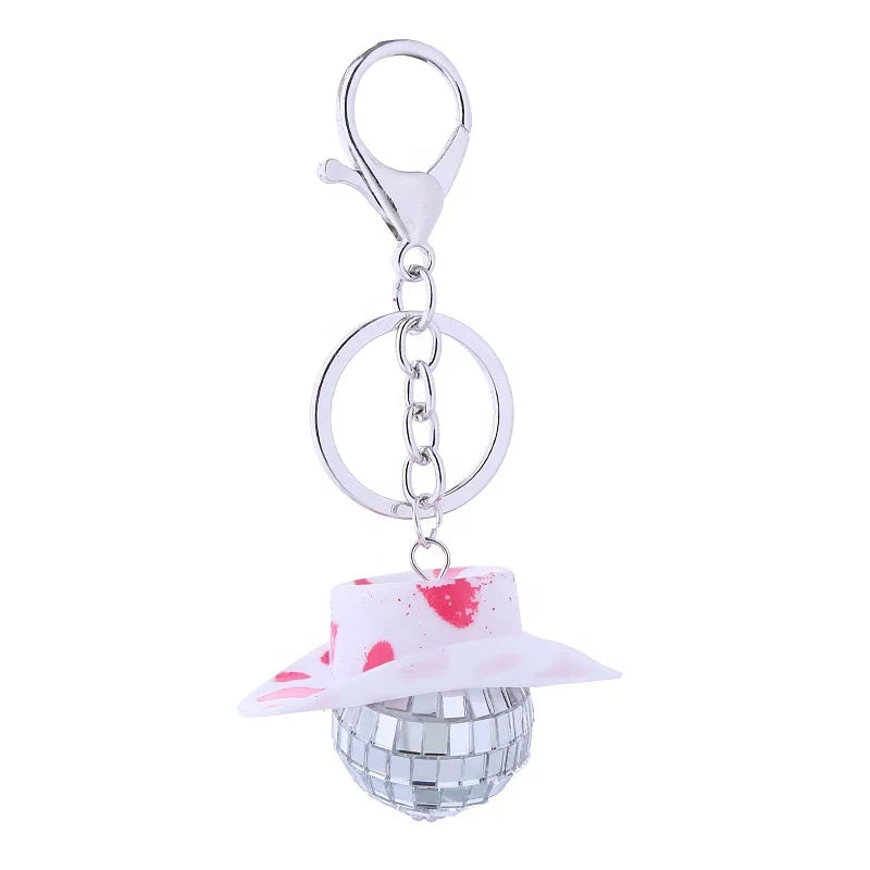 Bachelor Party 1 Disco Prom Party Ornaments Cowboy Hat Ornaments Star Keychain Gold Star Pink Cowboy Girl Cowboy Keychain