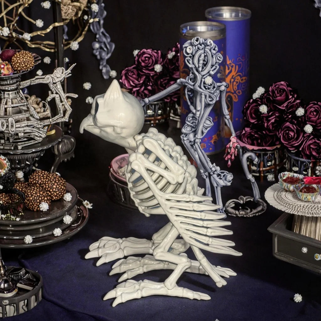 Halloween & Day of the Dead, Creative Halloween Animals Skull Owl Model Props Halloween Party Decorations