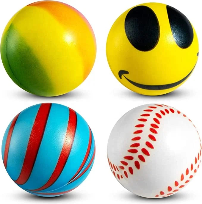 Birthday Party 2 Mini Stress Balls Classification - Bulk 2 Inch Plush Toys Various Packs Stress Relief Balls, Squeezable Children's Sensory Irritability Balls