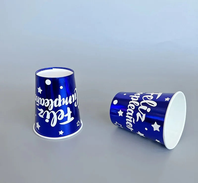 Birthday Party 2 Wholesale 9oz Paper Cup Party Disposable Color Birthday Party Paper Cup Holiday Celebration Paper Cup