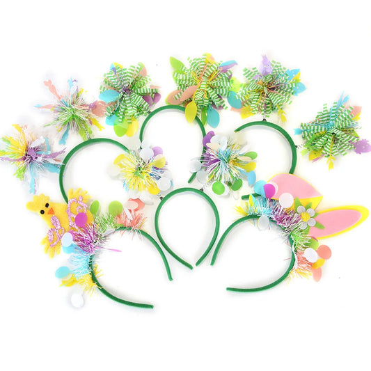 Easter and Thanksgiving 3 Products Eco-Friendly Easter Boppers Chicks Decorative Rabbit Ear Headgear Photography Booth Props Easter Party Headbands