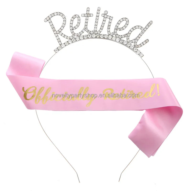 Novelty Personalized Retirement Party Ornaments Retirement Belts and Crown Classic Retirement Gifts