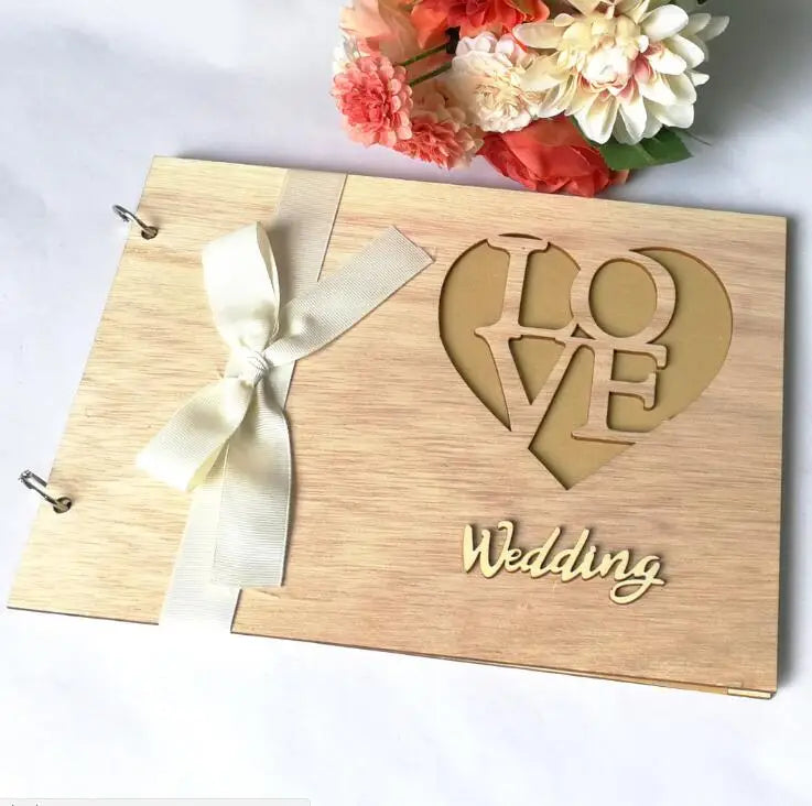1 wedding party, album memory souvenir for wedding memory wedding gift engraved album gift for couple wooden wedding guestbook