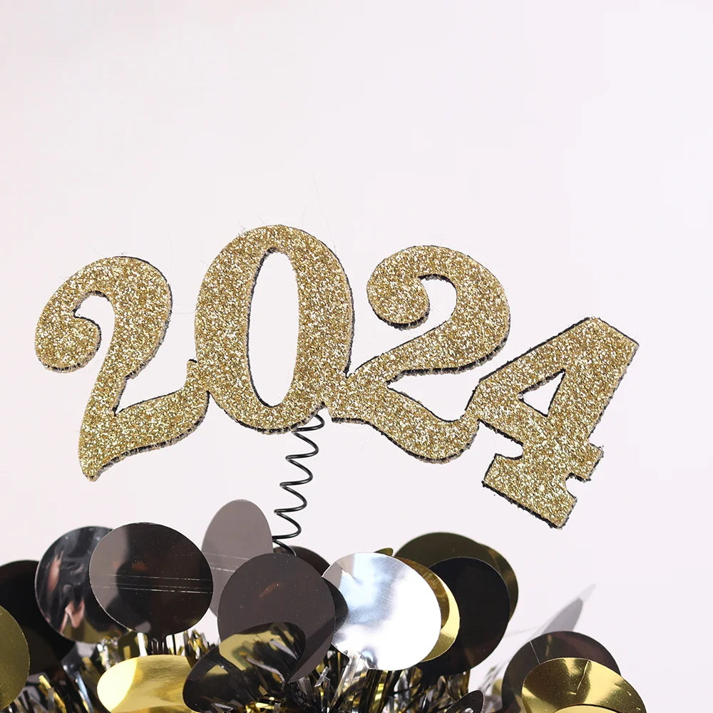 BSCI shinny accessories girl girl celebrates new year christmas party Kim cong pink glitter sequins christmas letter headband