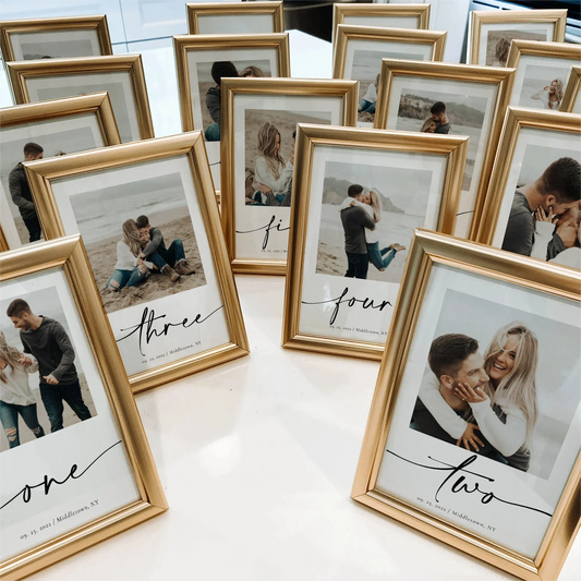 1 wedding party, wedding table number custom photo gold table number personalized modern wedding table number