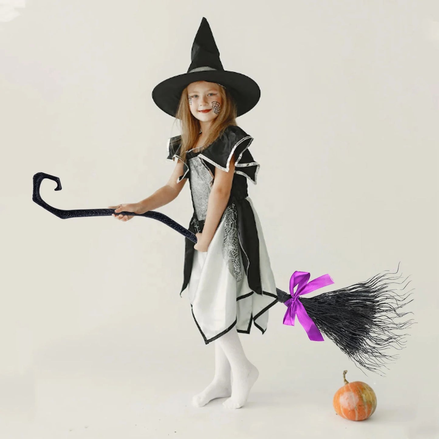 Halloween & Death Day Children Adult Halloween Women Wicked Witch Broom Ribbon Witch Broom
