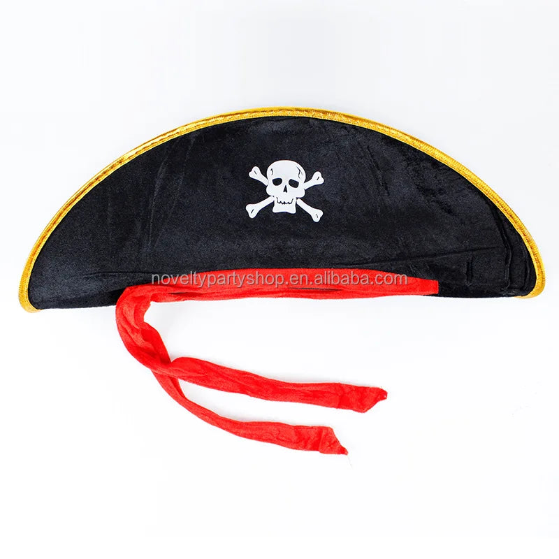 Halloween & Day of the Dead Halloween Pirates of the Caribbean Masquerade Party Hat Halloween Pirate Cosplay Supplies, Children's Pirate Captain Costume Set