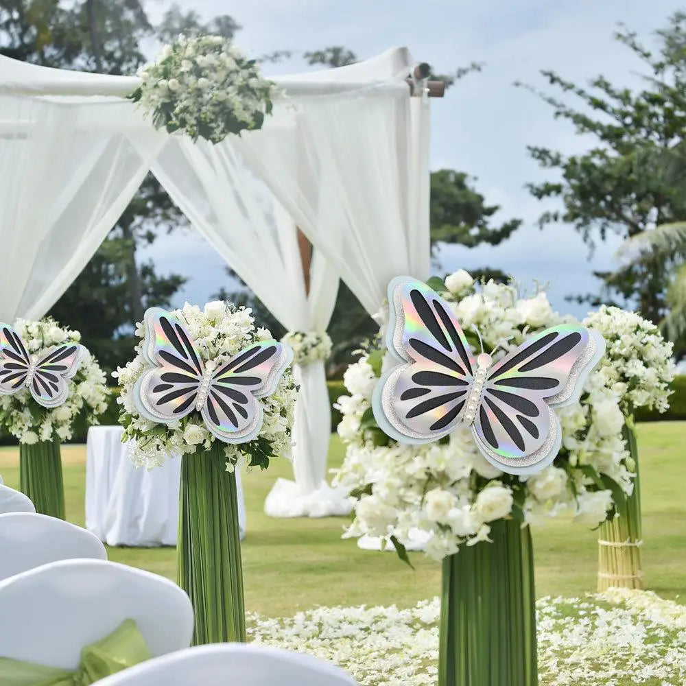 1 Wedding party, wholesale wedding birthday holiday party decoration supply 3D butterfly paper pearl wall sticker