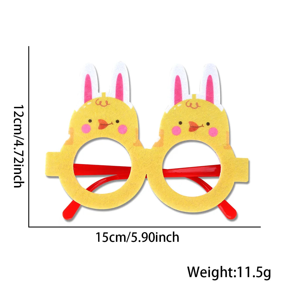 Easter and Thanksgiving 3 Novelty Easter Themed Glasses Party Glasses Decorative Glitter Bunny and Egg Sunglasses Frame Easter Party Glasses