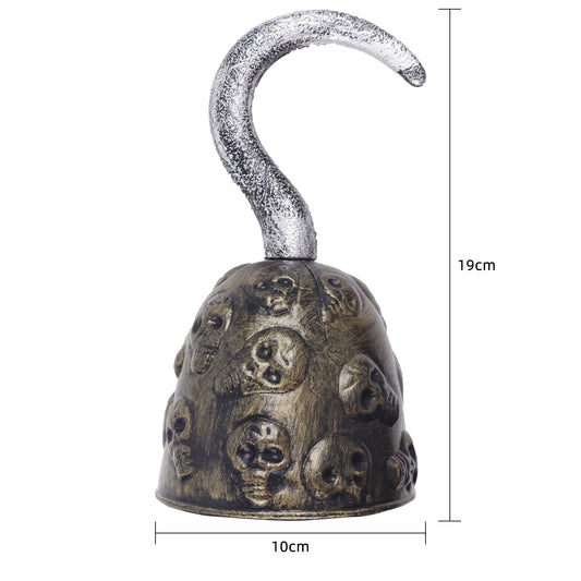 Halloween e Dia dos Mortos 19*10 cm Plástico Fantasma Capitão Gancho Acessórios para Fantasias de Halloween Adereços de Fantasia Esqueleto Halloween Pirata Capitão Gancho Dourado 