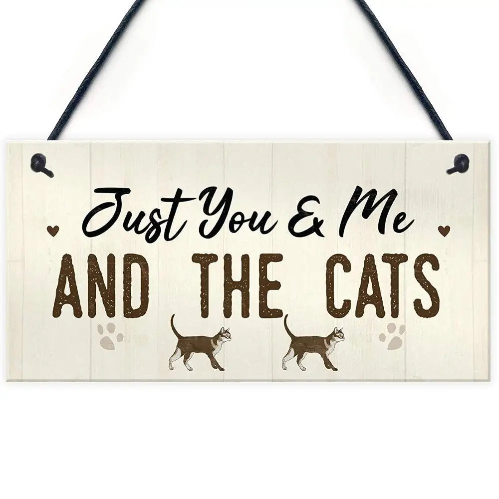 Pet festival, wholesale custom wood sign OEM cat wall listing front door home decoration rustic wooden cat sign