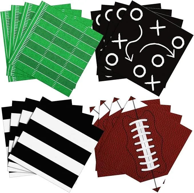 Custom design 50 pieces double-layer Super Bowl themed sports party disposable napkin supplies