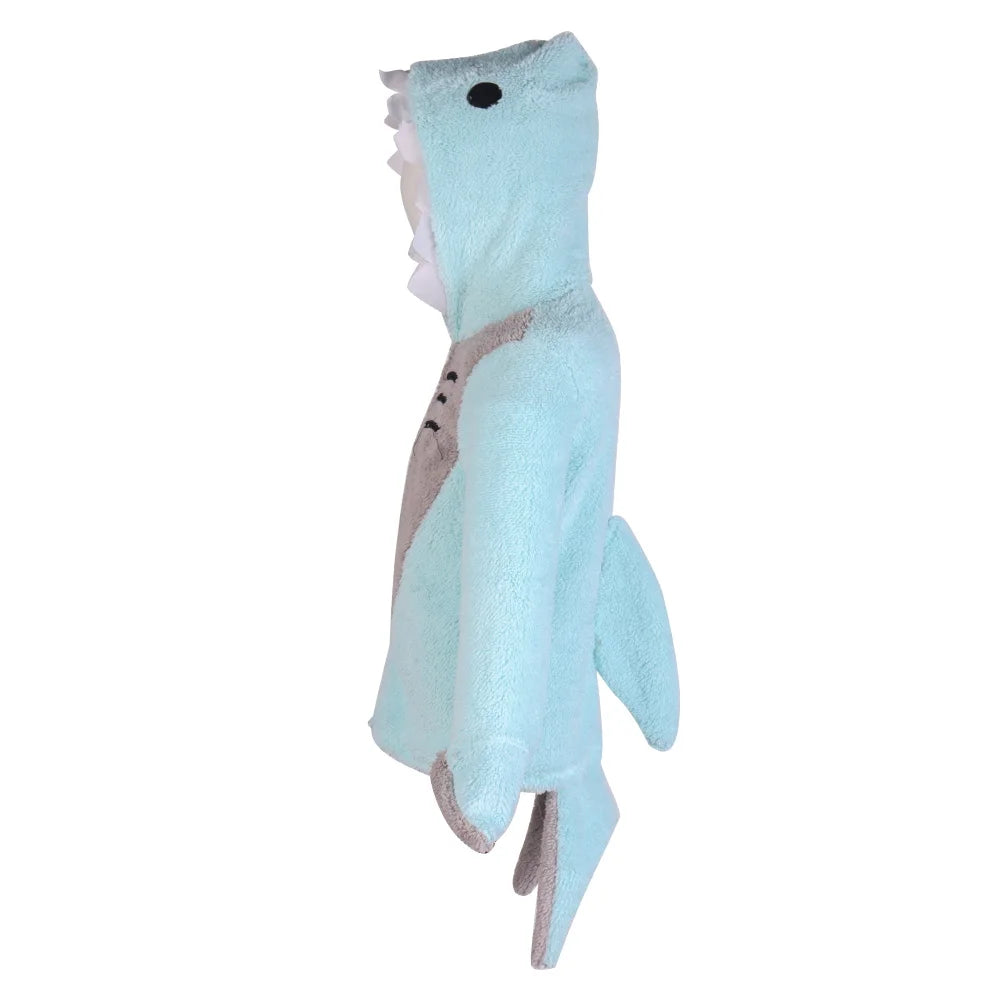 Fantasia de Halloween e Dia dos Mortos, Fantasia de Tubarão para Crianças, Top de Flanela para Bebê, Meias para Bebê, Fantasia de Barbatana Dorsal de Tubarão, Luvas 