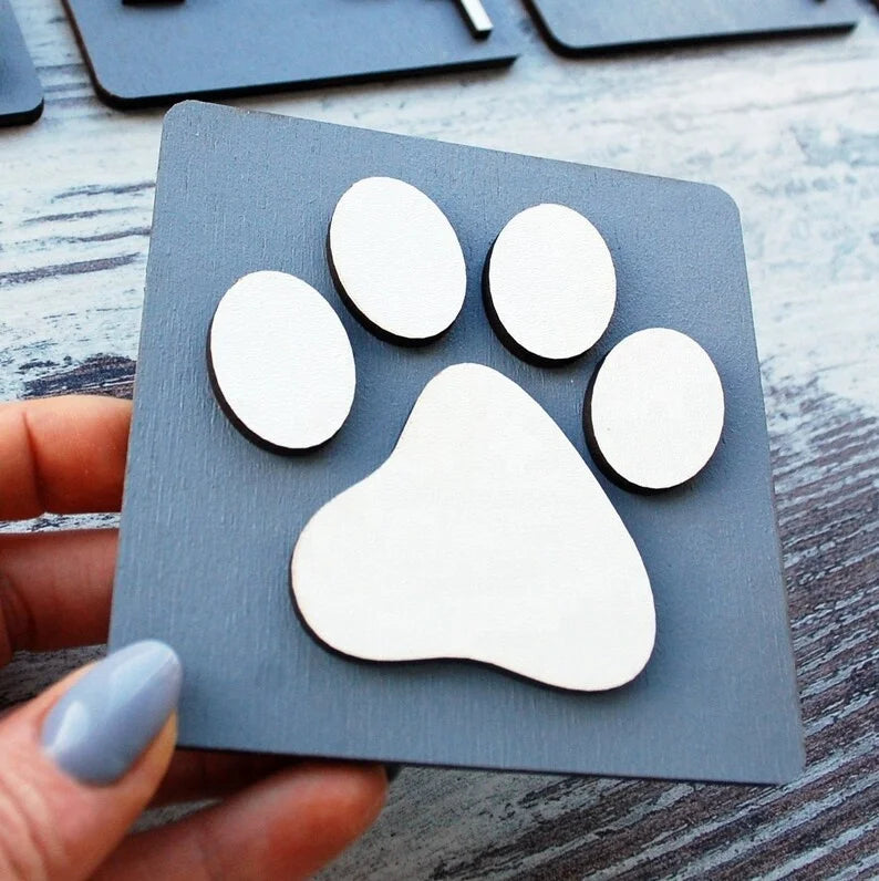 Pet Festival, Personalized Paw Prints Scrabble Paw Prints Logo Dog Gifts Claw Wood Jewelry