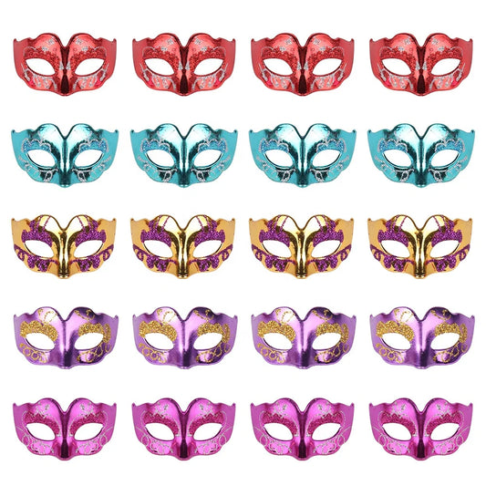 Mini Party Mask Plastic Magnet Mask Christmas Decoration and Cup Logo Miniature Masquerade Mask