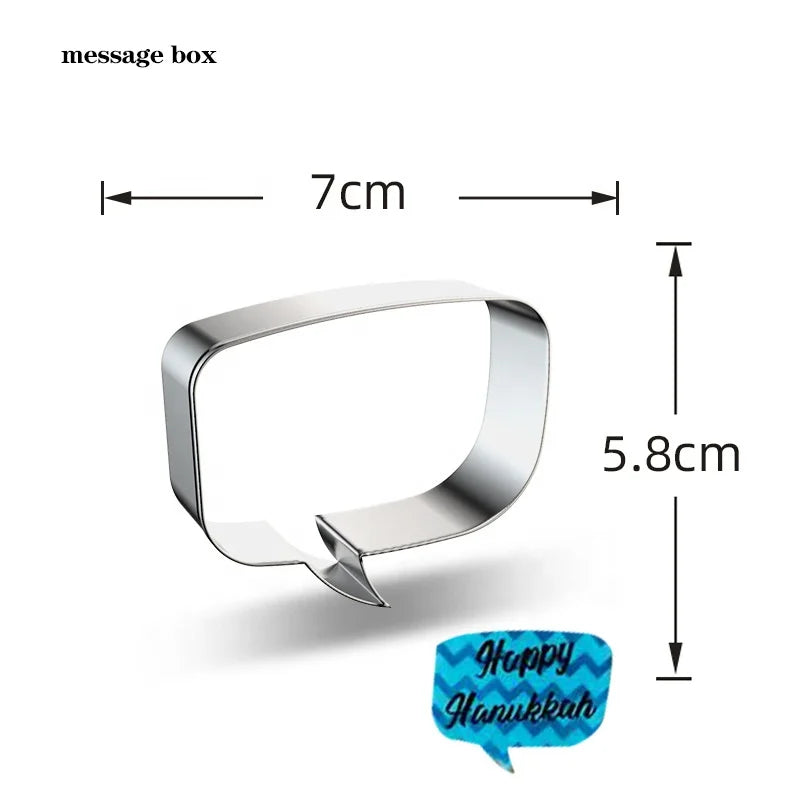 Eight Crazy Nights Cookie Cutter Dreidel Cookie Cutter Shape Fudge Dough Pastry Star Holy Grail Hanukkah Cookie Cutter