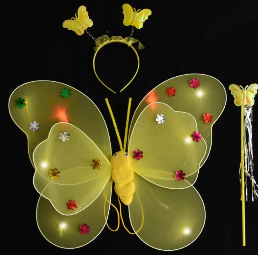 Halloween & Day of the Dead Girl Butterfly Wings Fairy Butterfly Wings Costume Makeup Fairy Butterfly Wings Costume