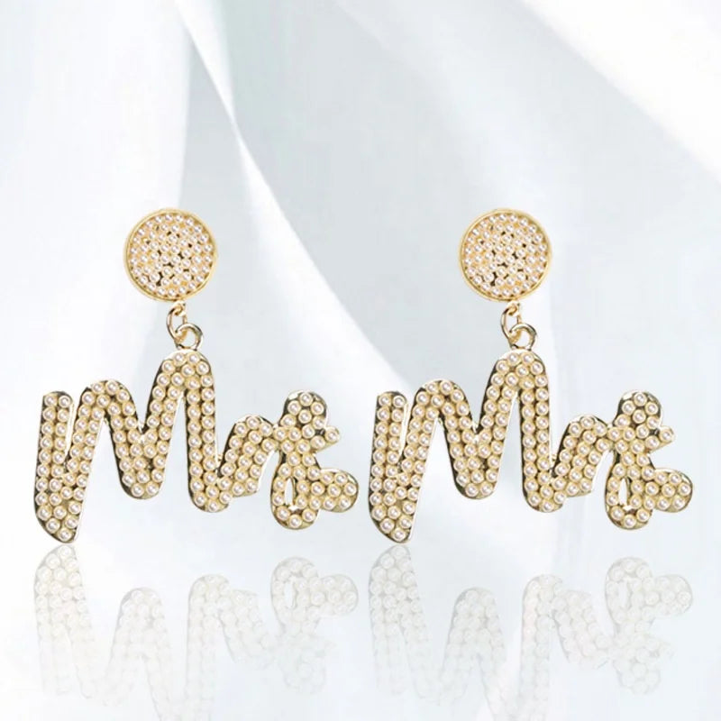 Bachelorette Party 1 Single Earrings Seed Beads Wedding Dress Earrings Bridal Earrings