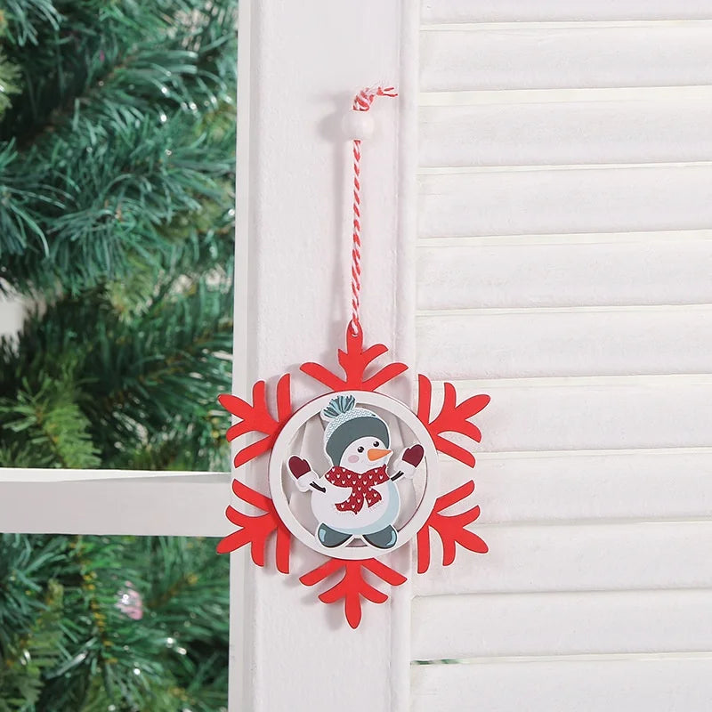 Wooden Crafts, Custom Christmas Wood Decorations Christmas Tree Gifts Wooden Decorations Christmas Souvenirs Decorations Red Wooden Pendants