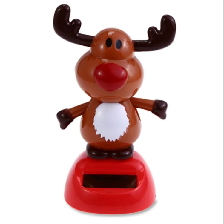 2020 new arrivals creative solar swing doll shaking head Christmas gift car ornament Christmas gift