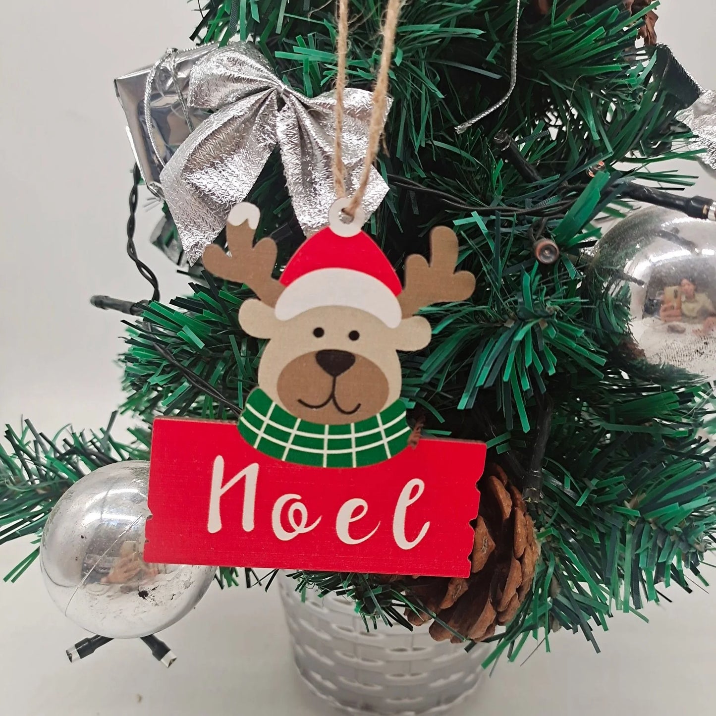 New Wooden Christmas Tree Snowman Santa Elk Hollow Pendant DIY Painted Christmas Wooden Ornament