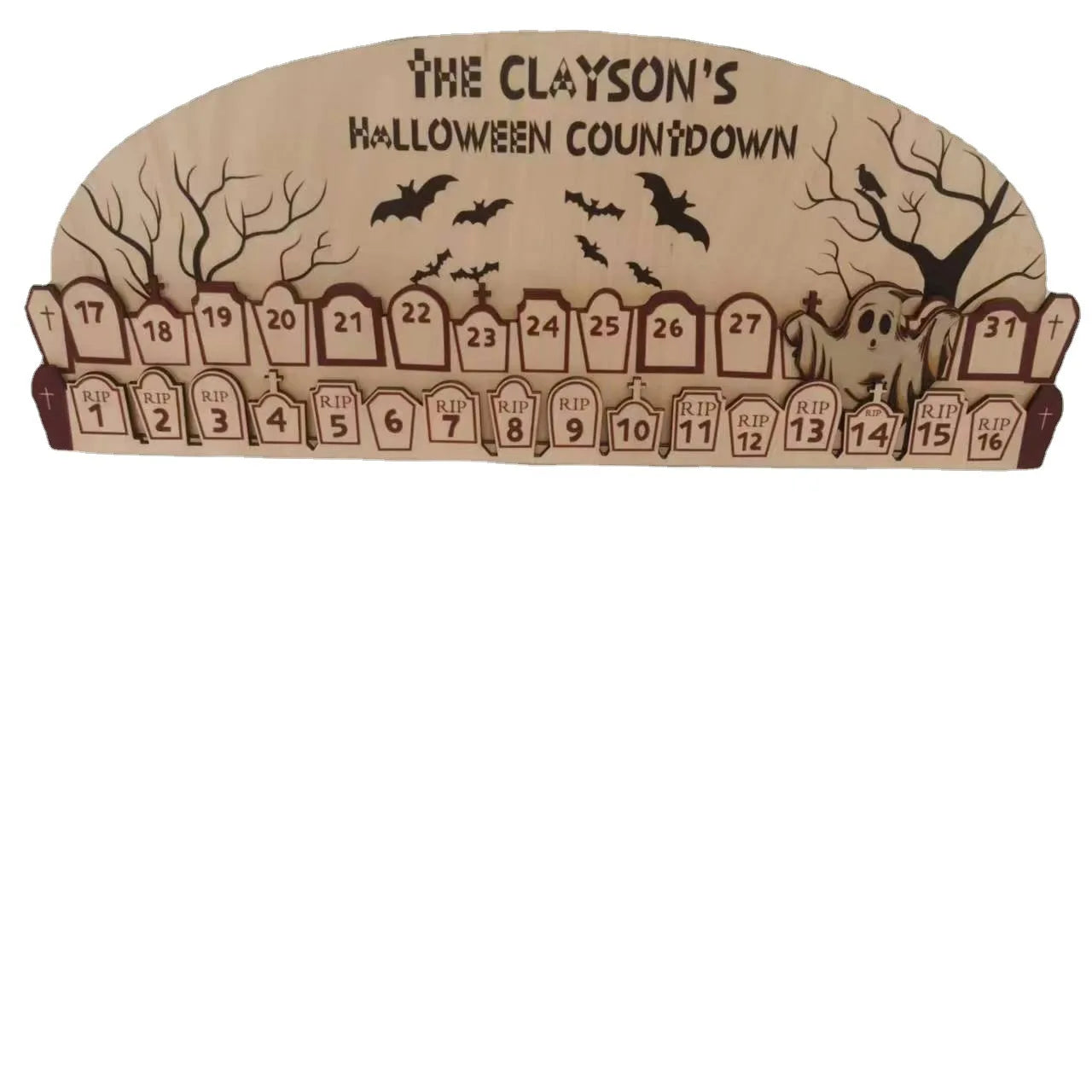 Halloween & Death Day Home Decoration Ghost Countdown Calendar Halloween Countdown Decoration Table Decoration Ghost Witch Decoration New Products