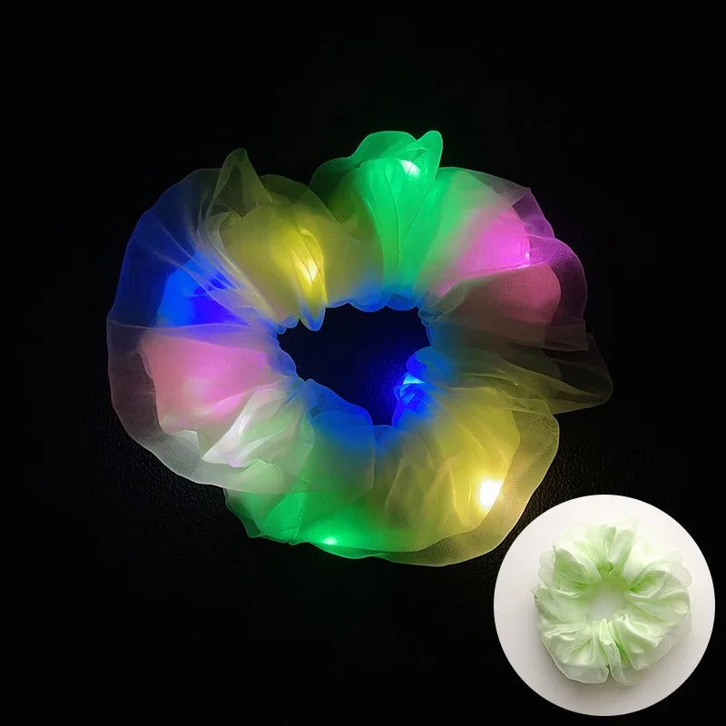 Bachelor Party 1 Novelty Light Up Clockwork Elastic Mesh Headband Girls Silk Clockwork Accessories Light Emitting Diode Party Supplies