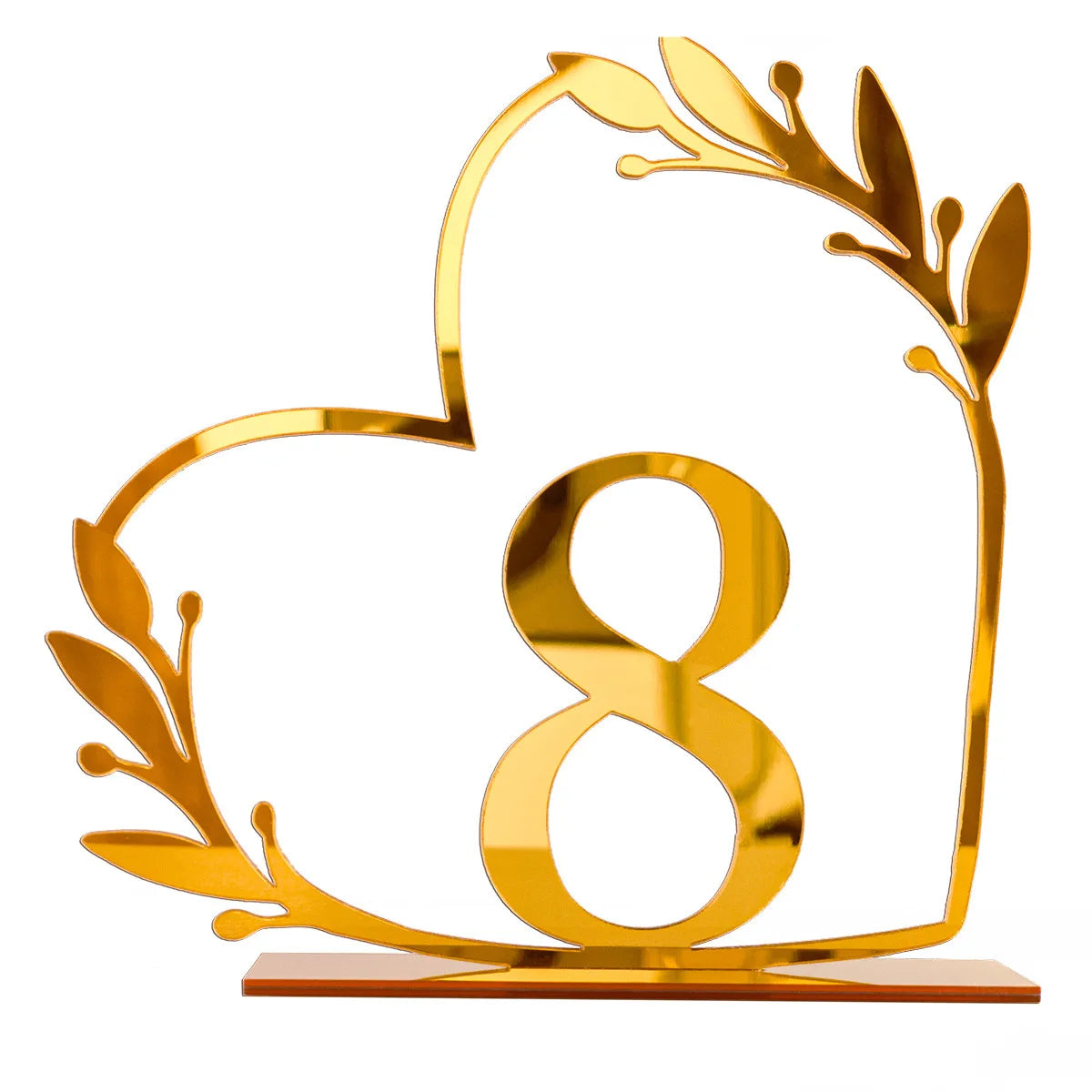 1 wedding party, gold acrylic 3D DIY mirror display stand home decoration wedding table signage location card