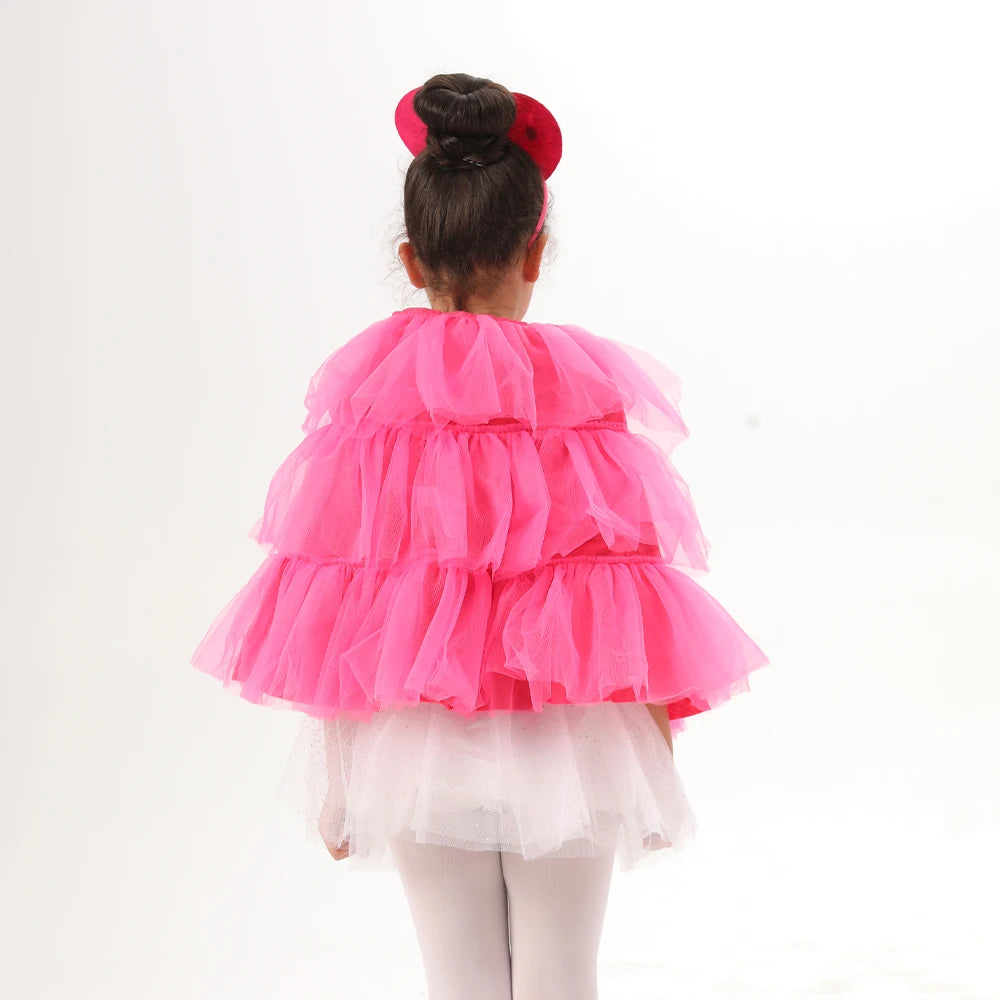 Festa de Aniversário 2 Atacado Rosa Flamingo Rosa Festa de Aniversário Vestir Menina Natal Halloween Cosplay Traje Tiara Saia 