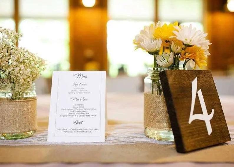 1 Wedding party, wooden table number, country wedding table number, stand-alone wedding ornament, woodland wedding table number