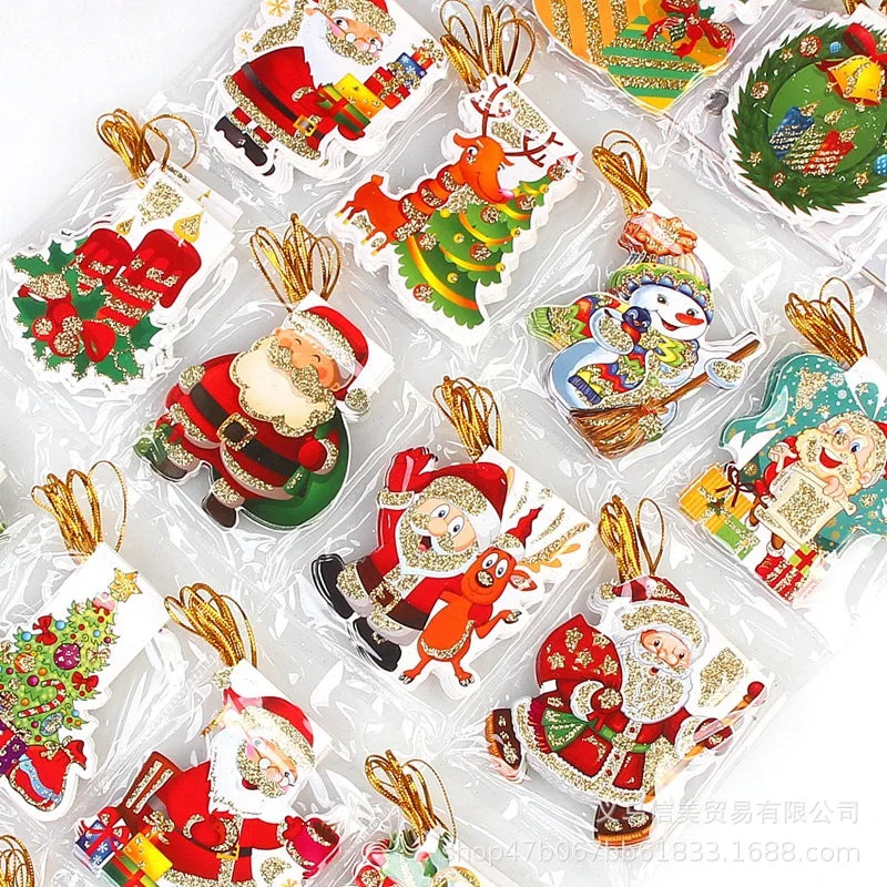 Creative Cute Print Message Card Christmas Wish Pendant Holiday Celebration Gift Card
