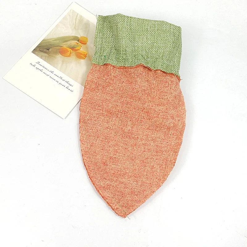 Easter and Thanksgiving 3 Personalized Spring Shop Easter Fabric Carrot Drawstring Gift Bag Reusable Linen Gift Bag Baby Carrot Burlap Gift Bag