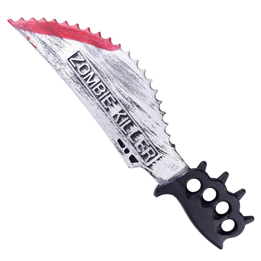 Halloween & Death Day 50 * 11cm Halloween Costume Ball Party Supply Zombie Knife Weapon Costume Accessories Plastic Horror Halloween Serrated Knife