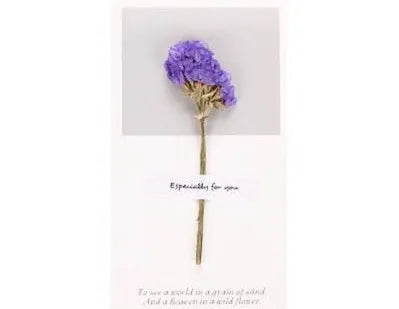Wooden crafts, newly arrived dried flowers, wedding birthday, teachers' day, thanksgiving, mother's day greeting card, blessing, real flower card