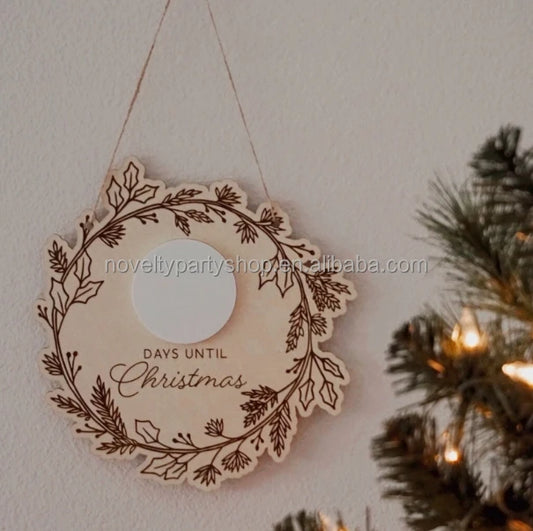 Novelty days until Christmas, until Santa Claus visits the Christmas countdown sign