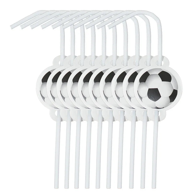 White and black football, football-themed cups, plates, tableware sets, decorations, tableware discounts