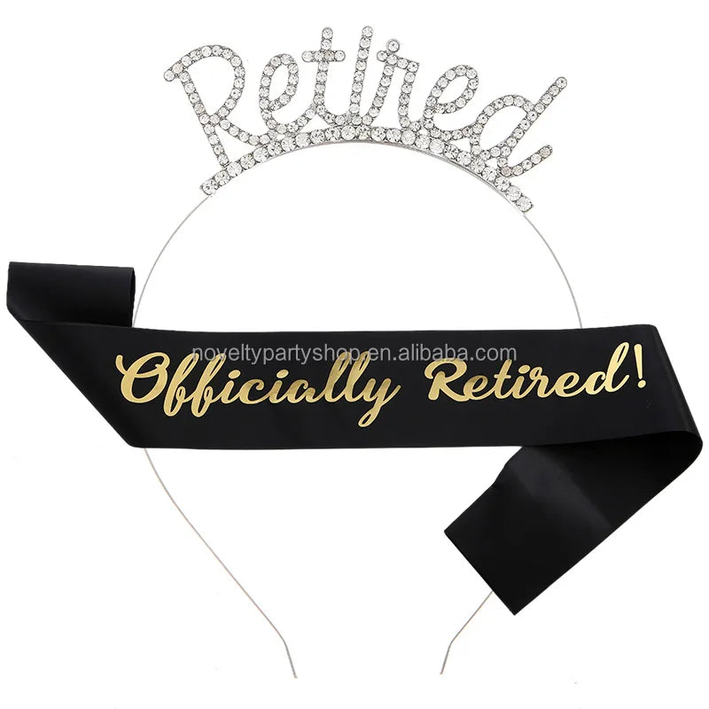 Novelty Personalized Retirement Party Ornaments Retirement Belts and Crown Classic Retirement Gifts