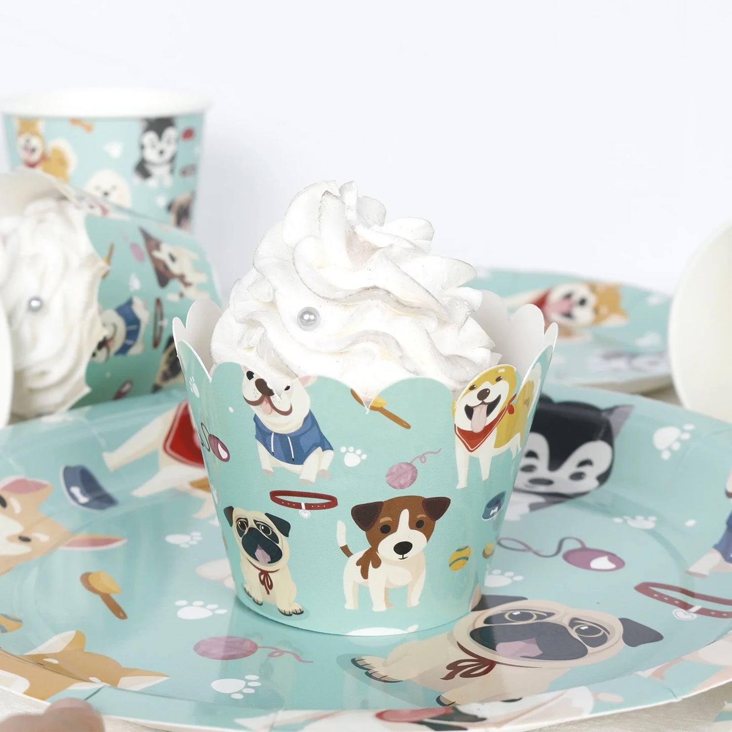 Birthday Party 2 Pet Birthday Party Supplies Tableware Set Claw Dog Children's Theme Disposable Birthday Party Supplies Dog Birthday Party Cake Gift Pack