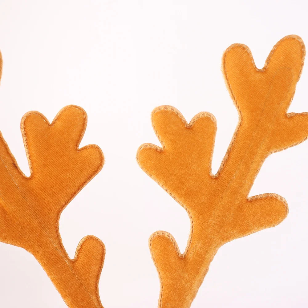 BSCI Christmas party supplies plush brown polygonal red hair band accessories daily wear Christmas reindeer headband