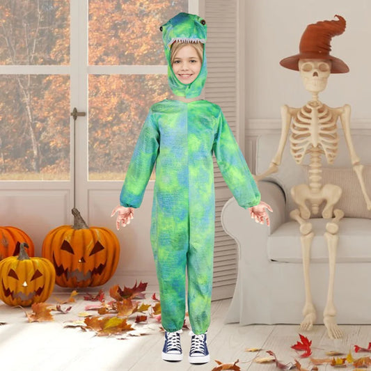 Halloween & Death Day 95cm Baby Animal Costumes Unisex Toddler Dinosaur Outfit Halloween Dress up Romper Hat Costume Set Party Decorations
