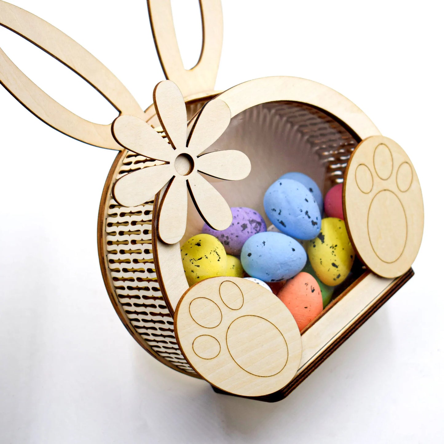 Easter wooden rabbit egg box creative home decoration party decoration DIY handmade rabbit storage piggy bank