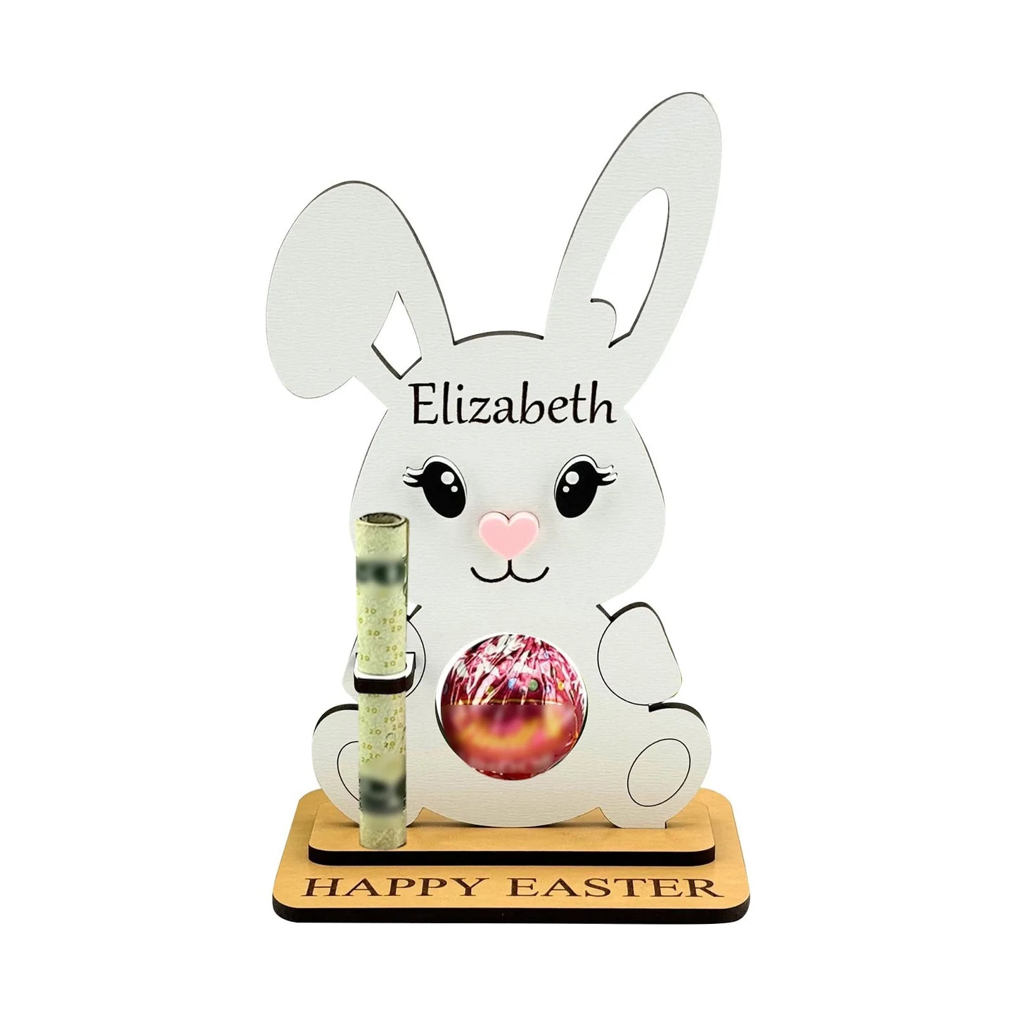 Easter and Thanksgiving 3 Personalized DIY Named Easter Wallet Ornament Easter Bunny Layered Cake Wallet Gift Ornament Cute Bunny Wallet Storage Gifts